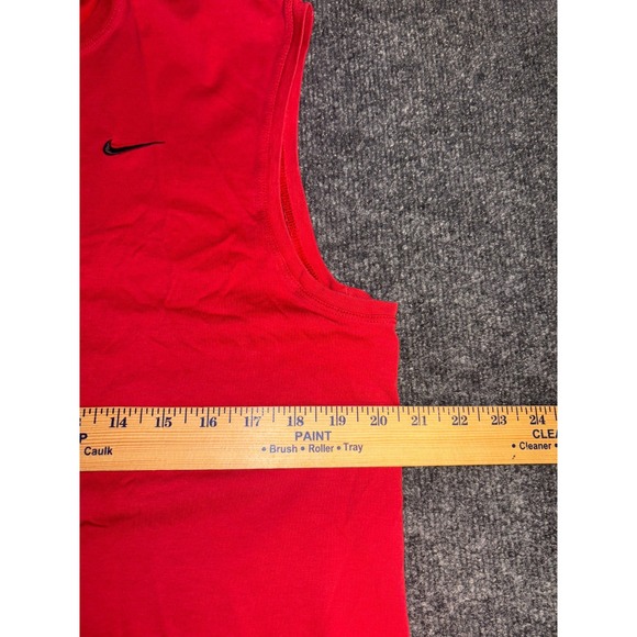 Nike Tank Top Mens Large Red Fitted Training Slim Fit Sleeveless‎ Crew Neck - Picture 5 of 6